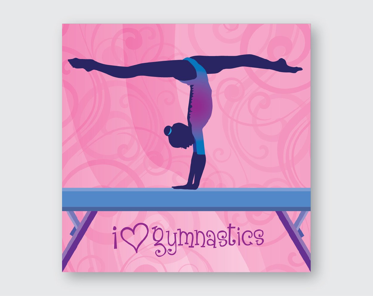 A poster with the words i love gymnastics - Gymnastics