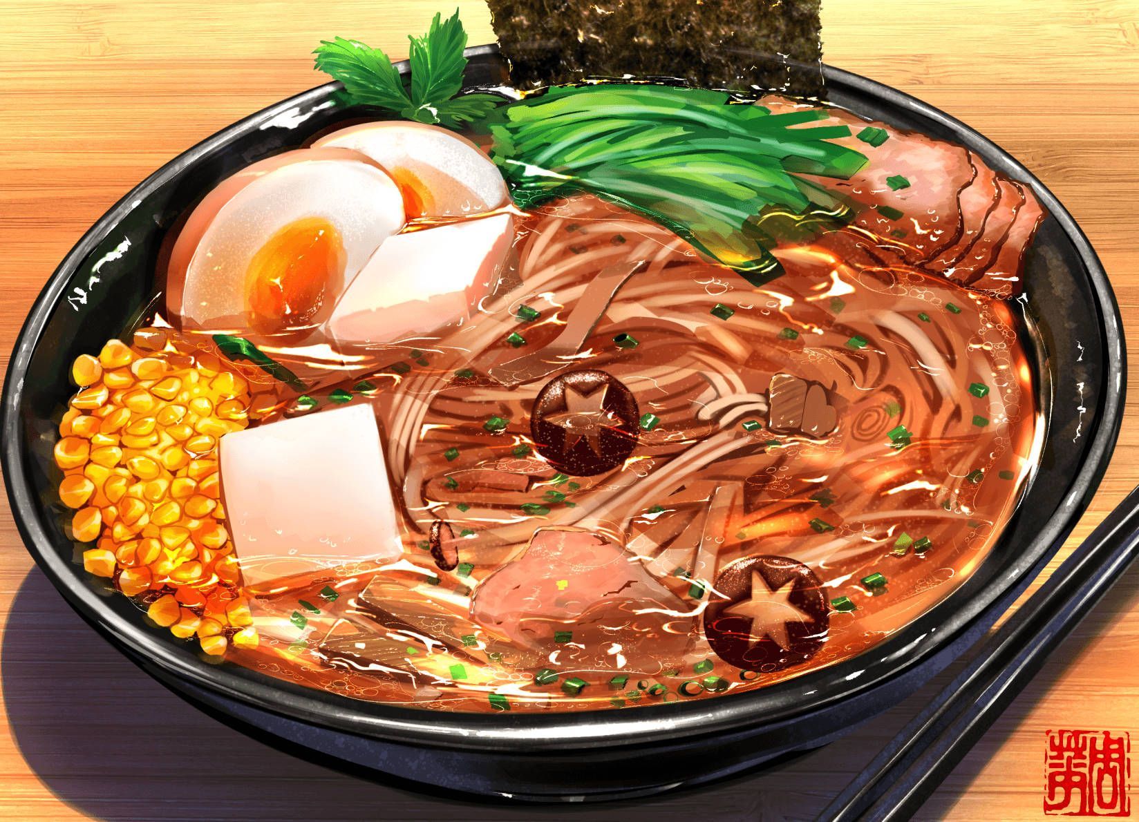 Download Ramen Japanese Food Art Wallpaper