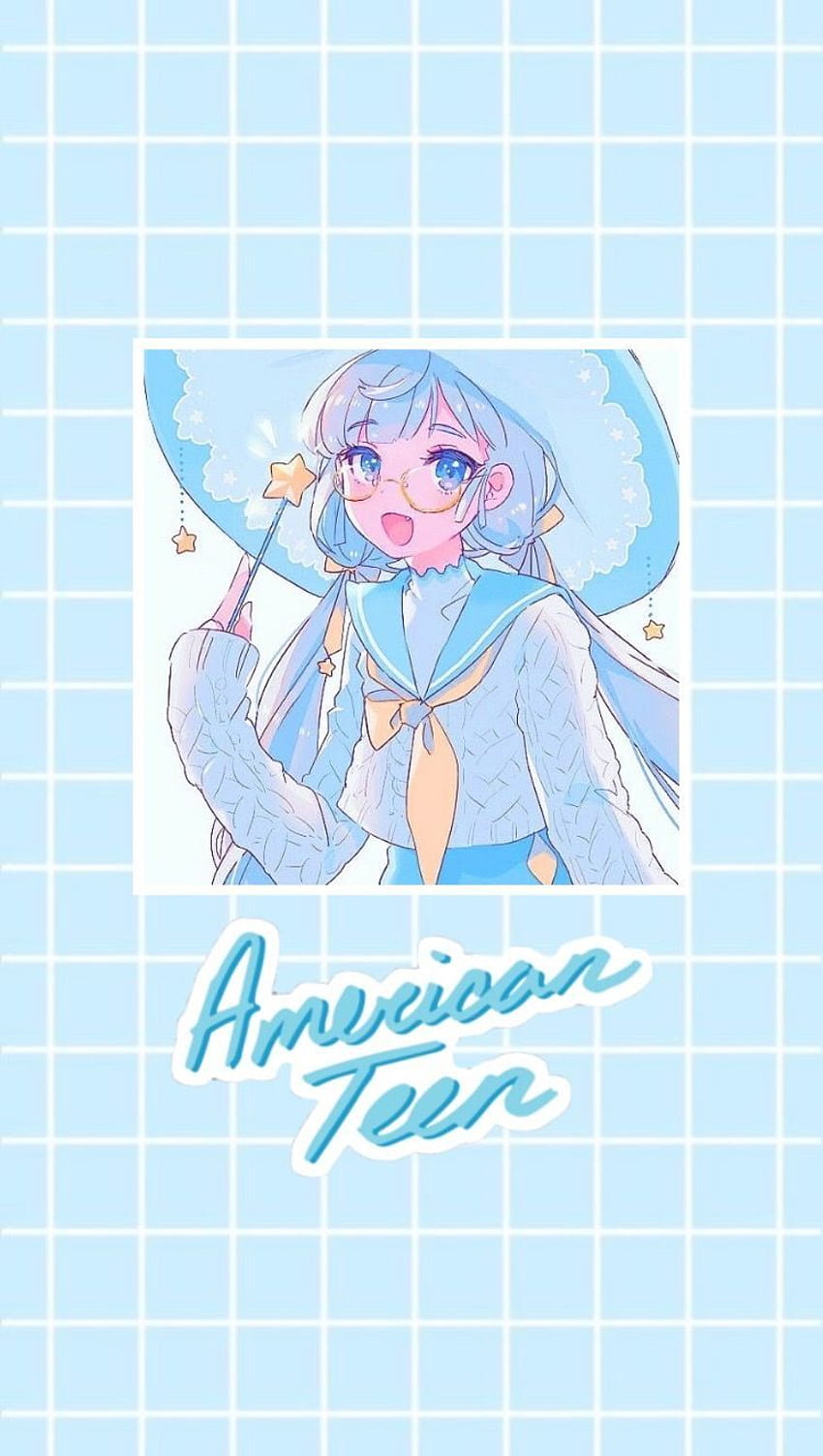 Anime aesthetic, light blue anime HD phone wallpaper