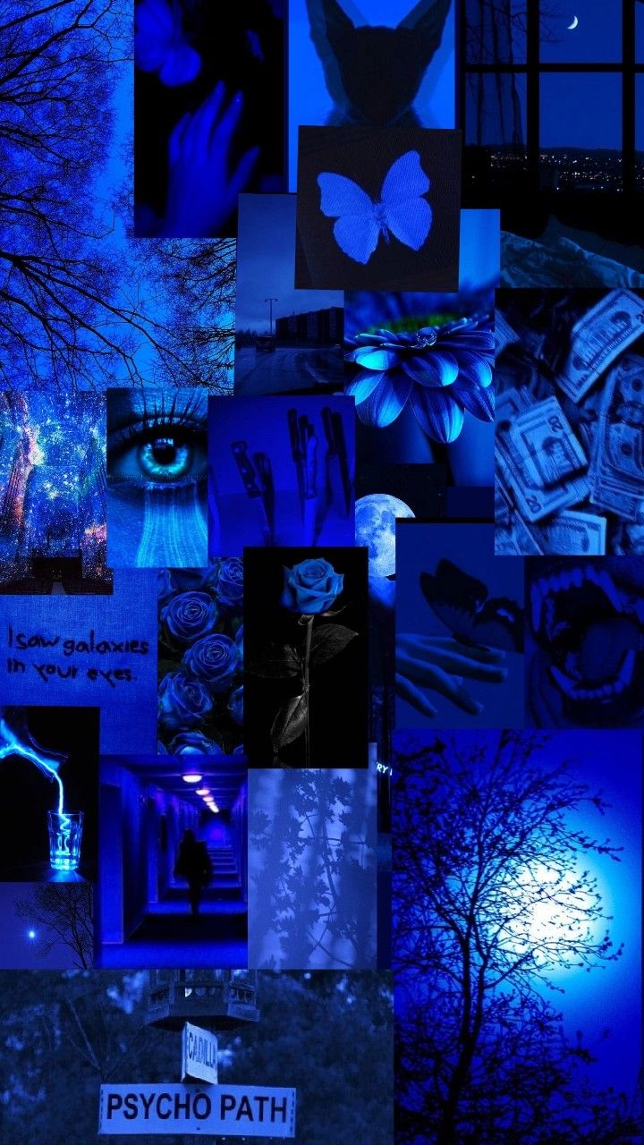 Blue aesthetic wallpaper for phone or desktop. - Vampire