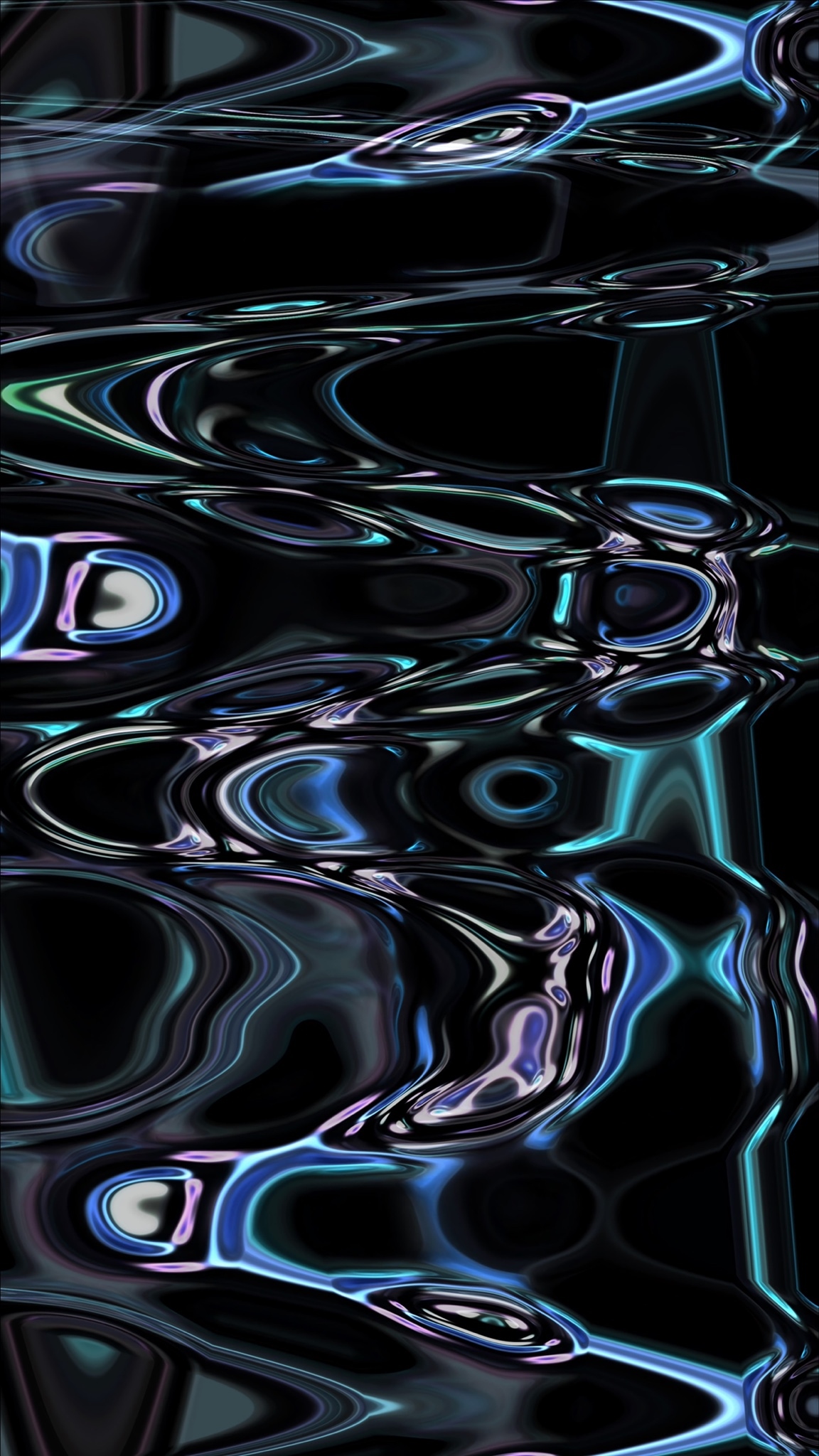 A black and blue abstract artwork - 3D