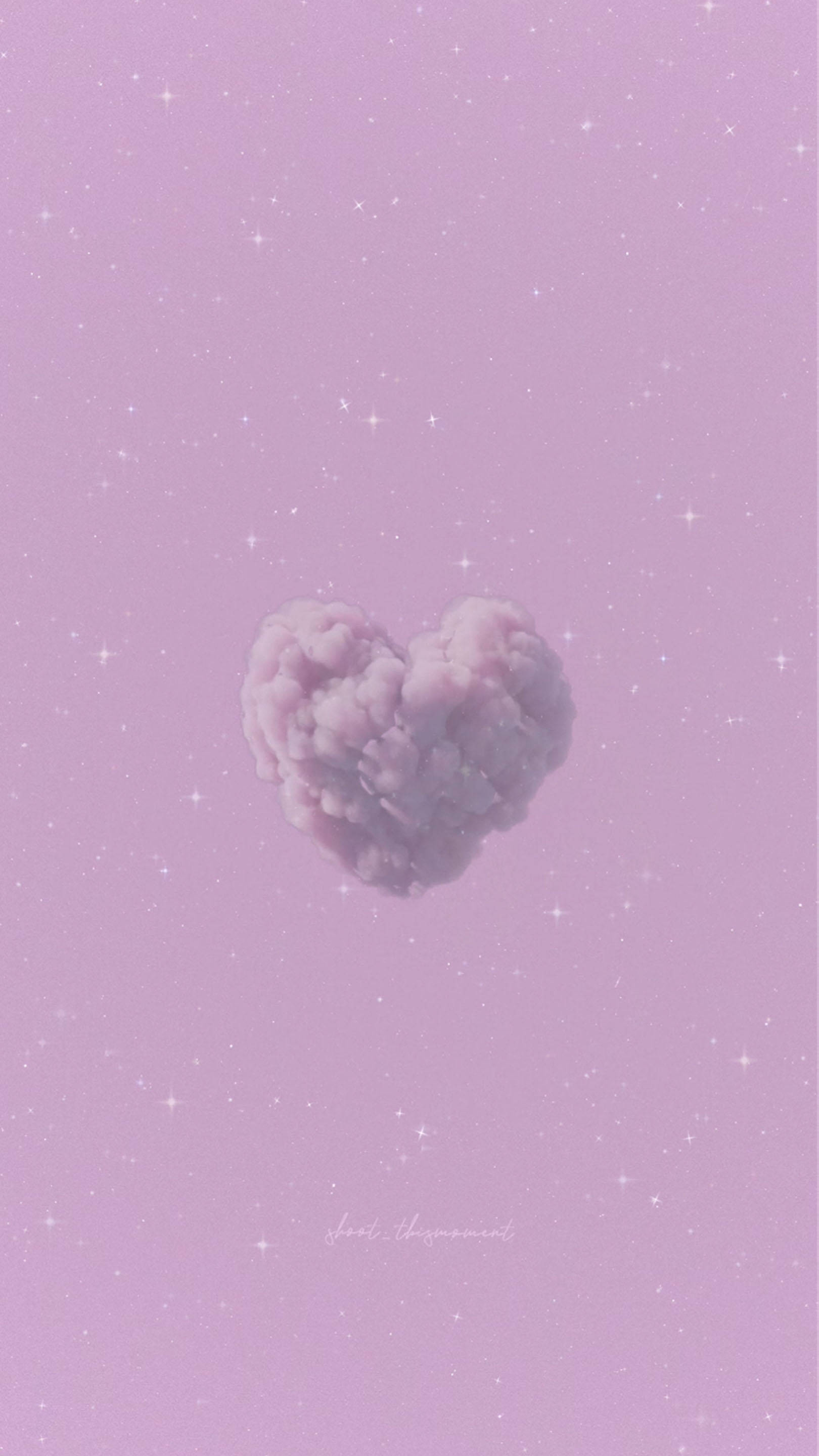 Download Purple Smoke Aesthetic Heart Wallpaper