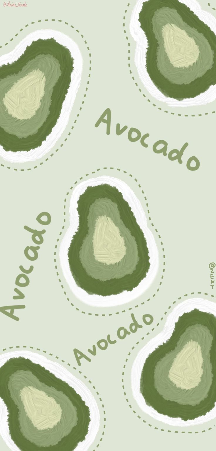 Avocado Background. Pola Kartu, Lukisan Akrilik Mudah, Wallpaper Kupu Kupu