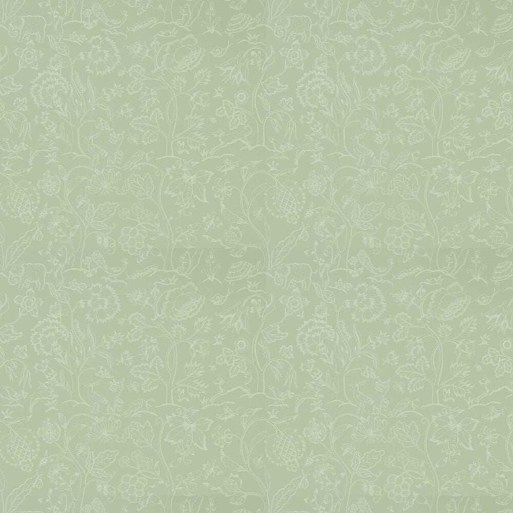 Product image for Botanical wallpaper in a choice of 4 colourways - Sage green