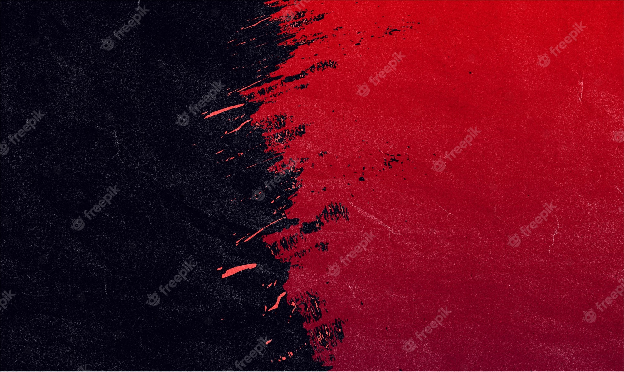 A black and red grunge background with a central abstract design - Dark red