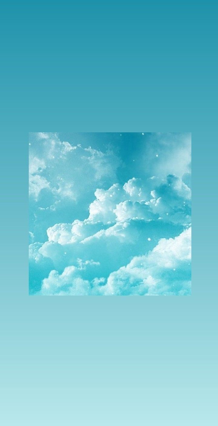 A blue sky with clouds and stars - Bright