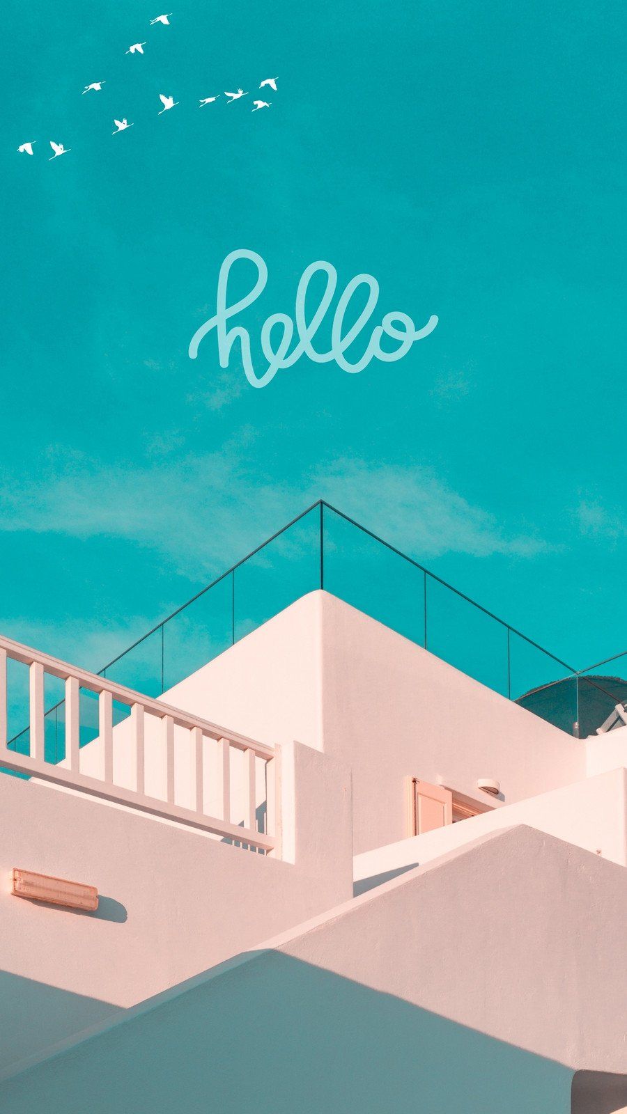 IPhone wallpaper with the word hello - Bright