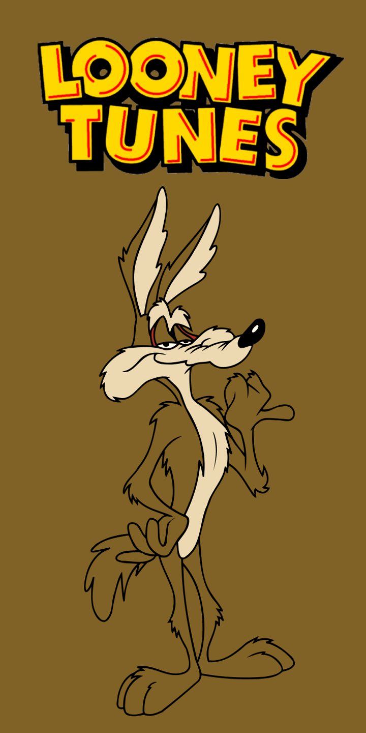 Wile E Coyote standing with the Looney Tunes logo above him - Bugs Bunny, Looney Tunes