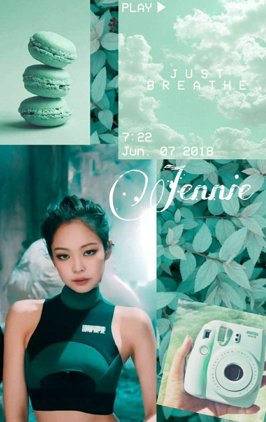 A collage of pictures with the words just dreaming - Mint green
