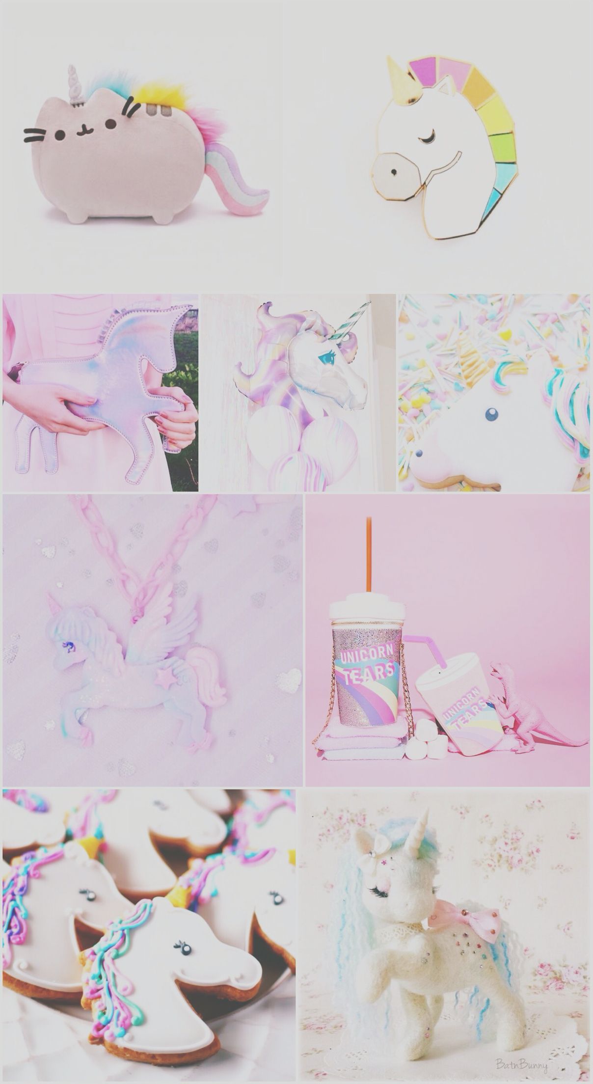 A collage of pictures with unicorns and other items - Unicorn
