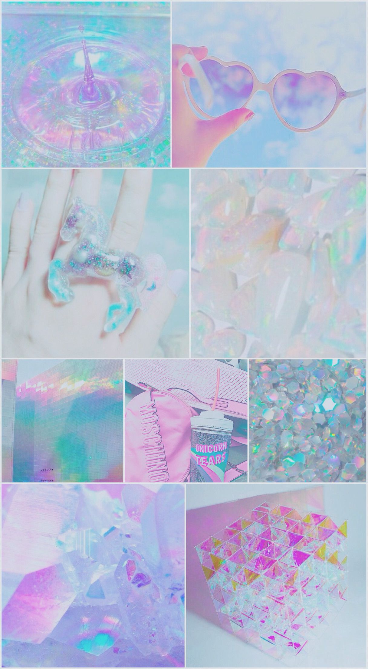 A collage of pictures with different colors - Unicorn