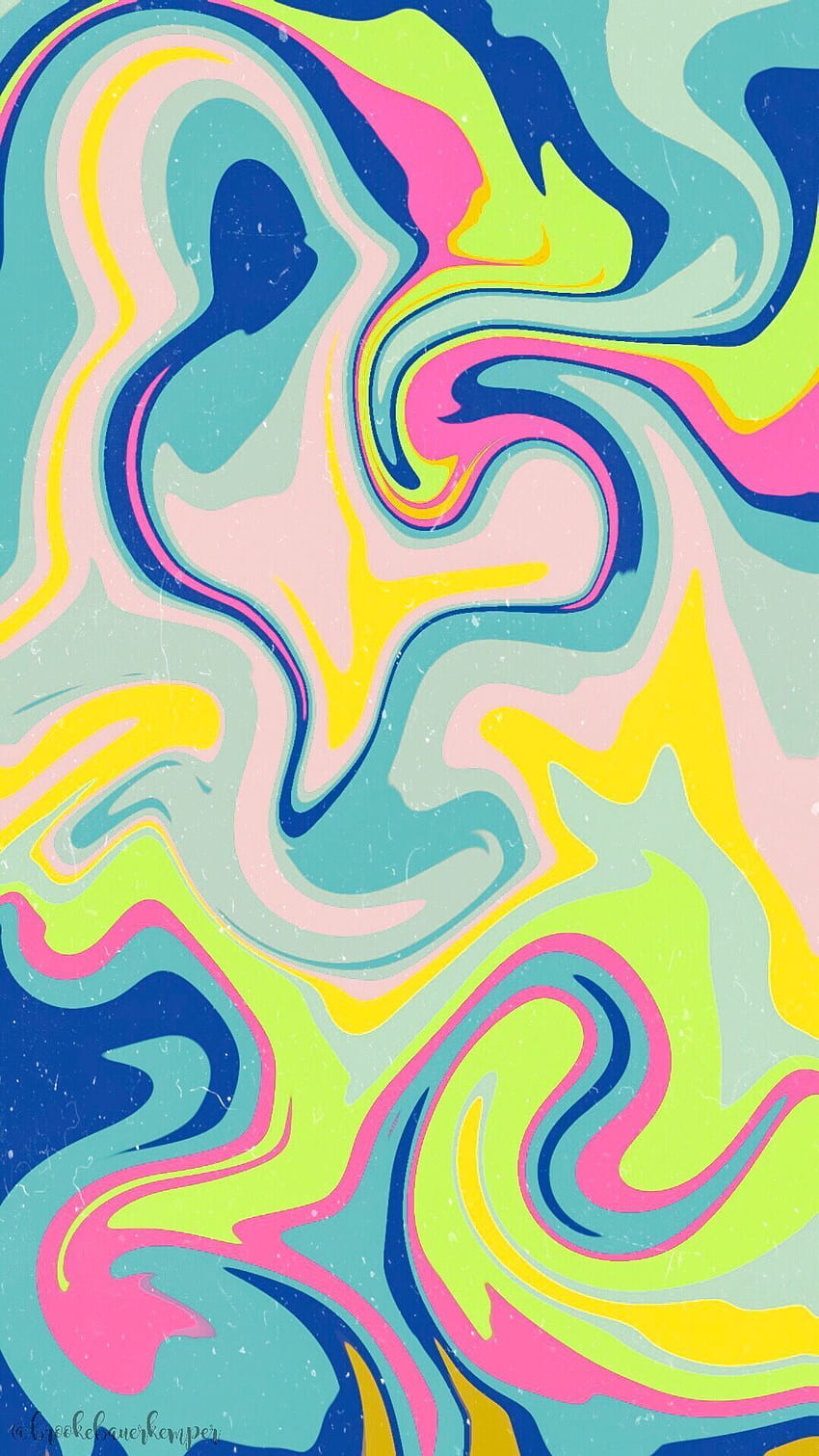 Aesthetic background with a swirled pattern of pink, blue, yellow, and green - VSCO