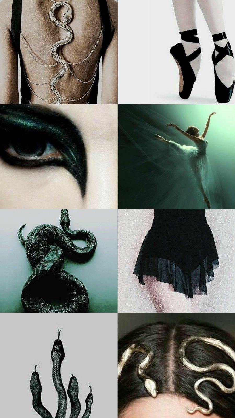 Aesthetic for the character of Medusa from Greek mythology. - Ballet, Slytherin