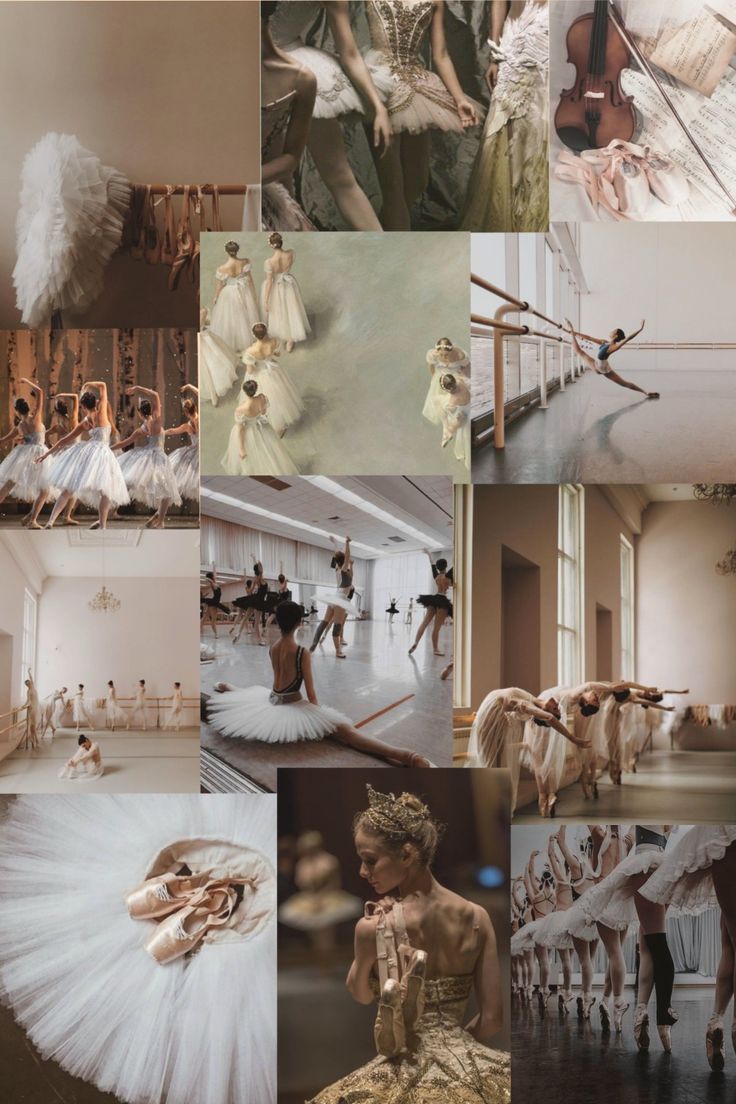 A collage of pictures showing ballet dancers - Ballet