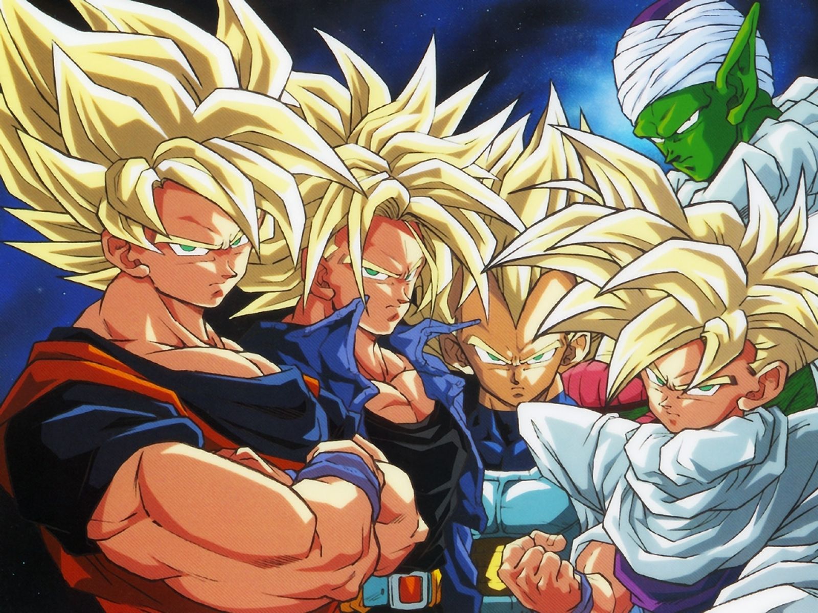 Dragon Ball Z characters posing for a picture - Dragon Ball