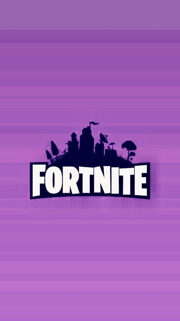 Fortnite logo on a purple background - Fortnite