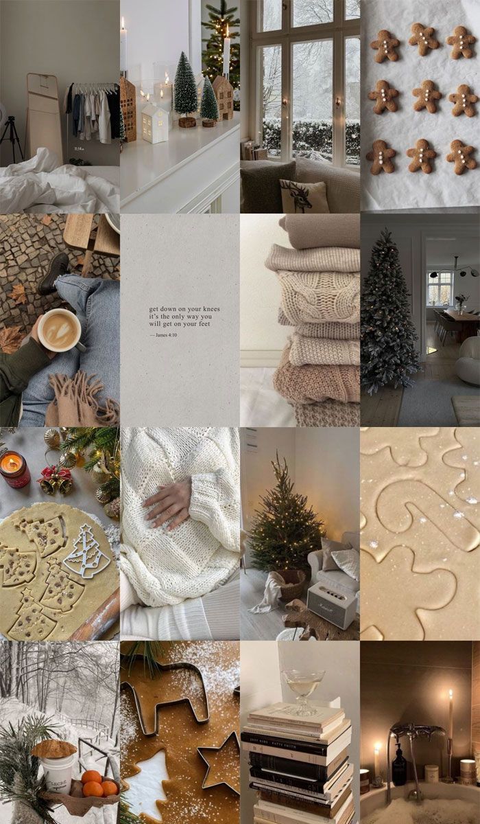 Christmas Collage Aesthetic Ideas : White Christmas Collage