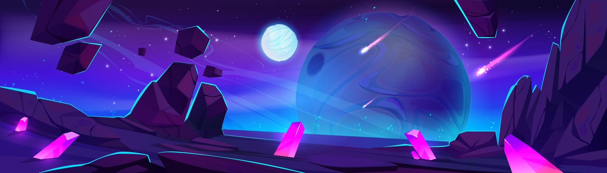 A cartoon style image of an alien planet - Steven Universe