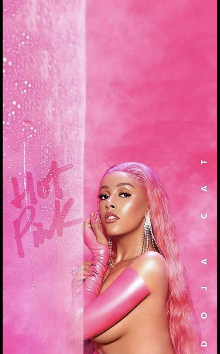 A beautiful picture of a woman with pink hair - Doja Cat