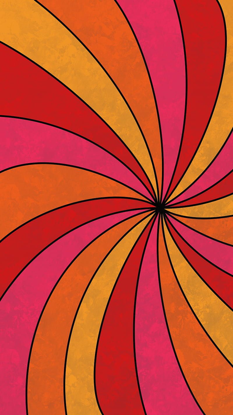 A spiral background with a red and orange gradient - Doja Cat