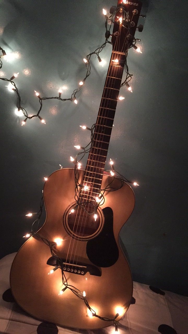 Guitar in lights ✨. Beautiful wallpaper, Music wallpaper, Acoustic guitar photography