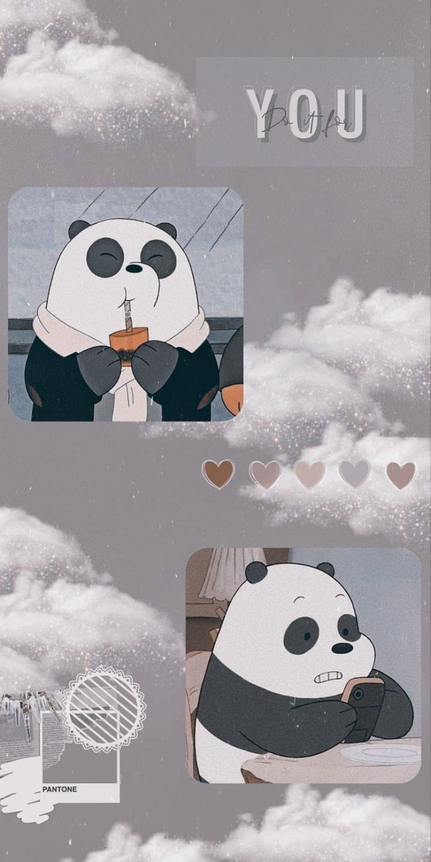 A picture of two panda bears with the words you - Panda