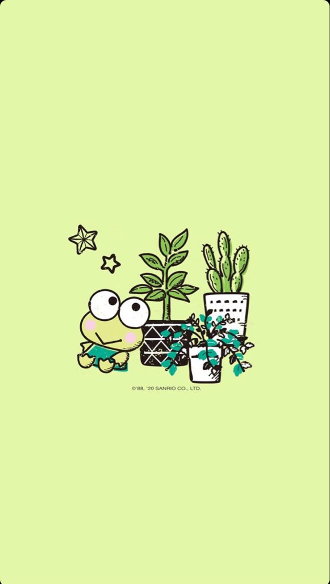 Keroppi with his plants - Keroppi