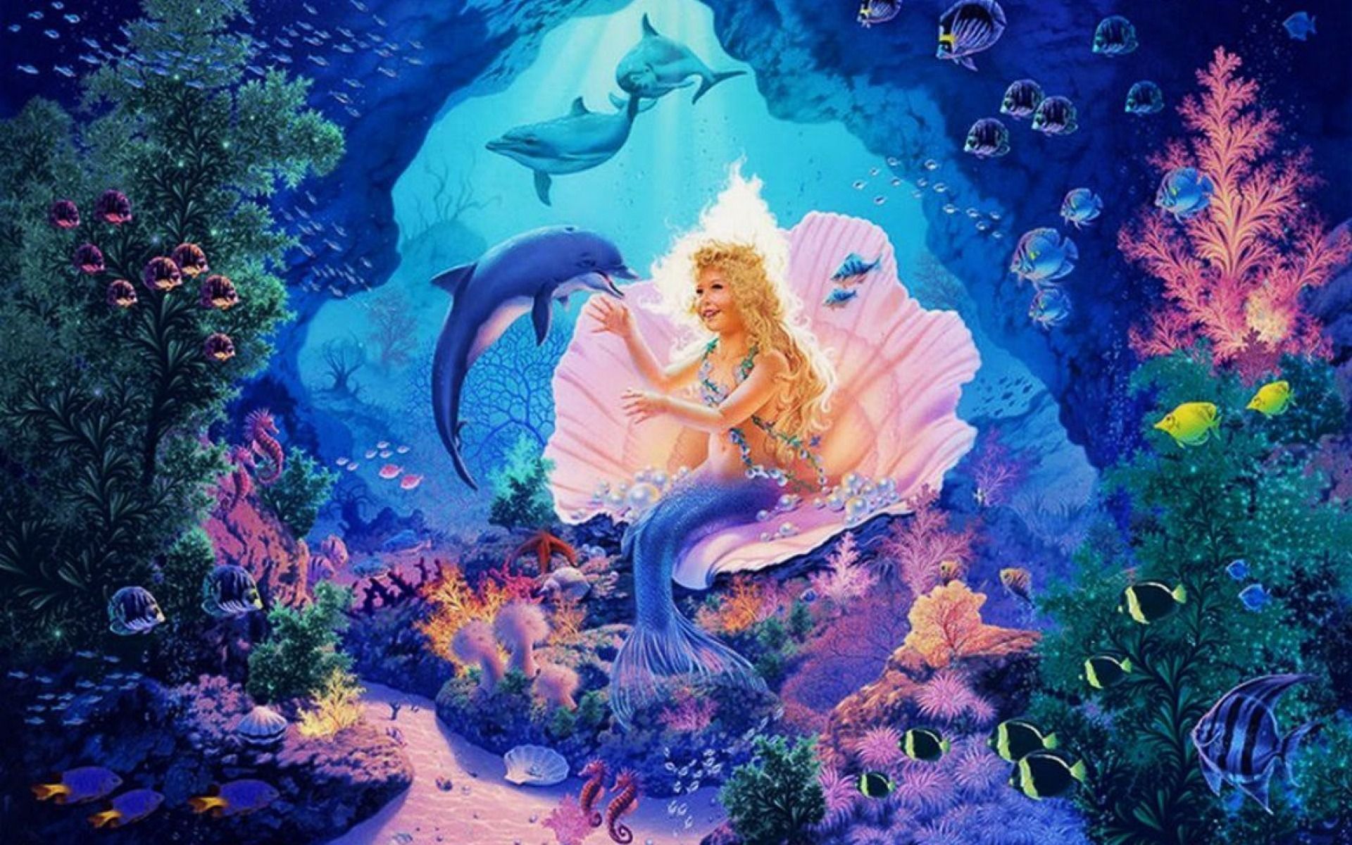 Little Mermaid Princess desktop PC and Mac wallpaper