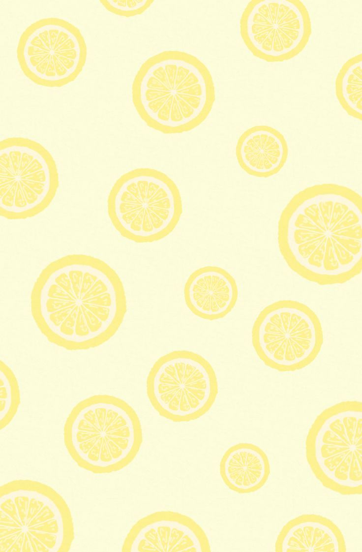 A pattern of slices and lemons on white - Light yellow, pastel yellow