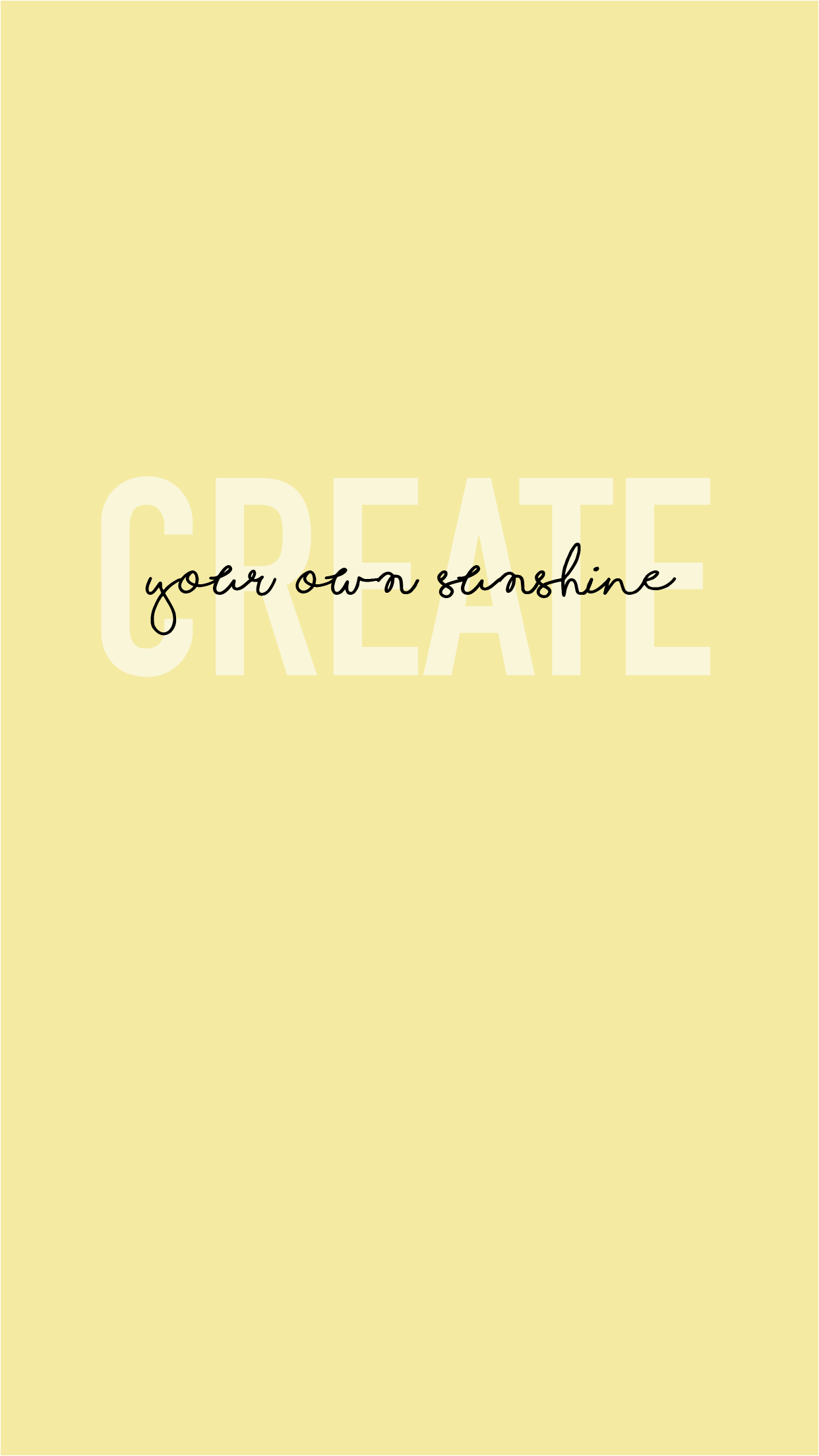 You can create anything - Light yellow, pastel yellow, yellow, sunshine