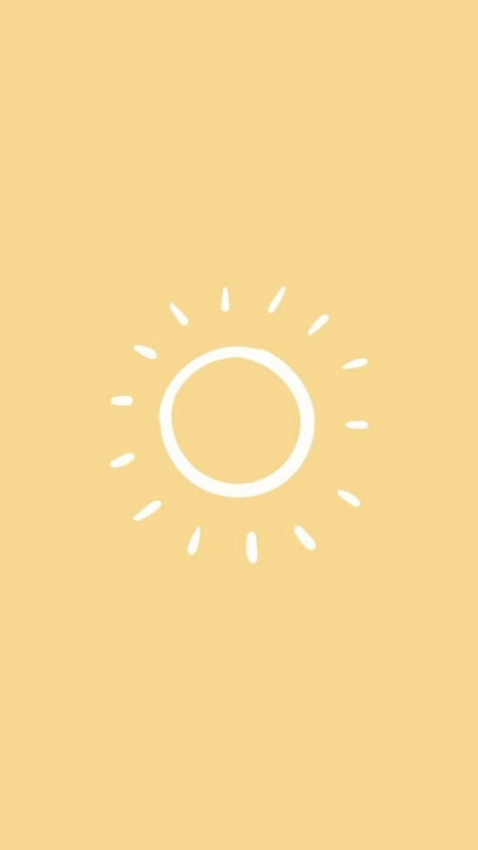 A sun icon on yellow background - Light yellow