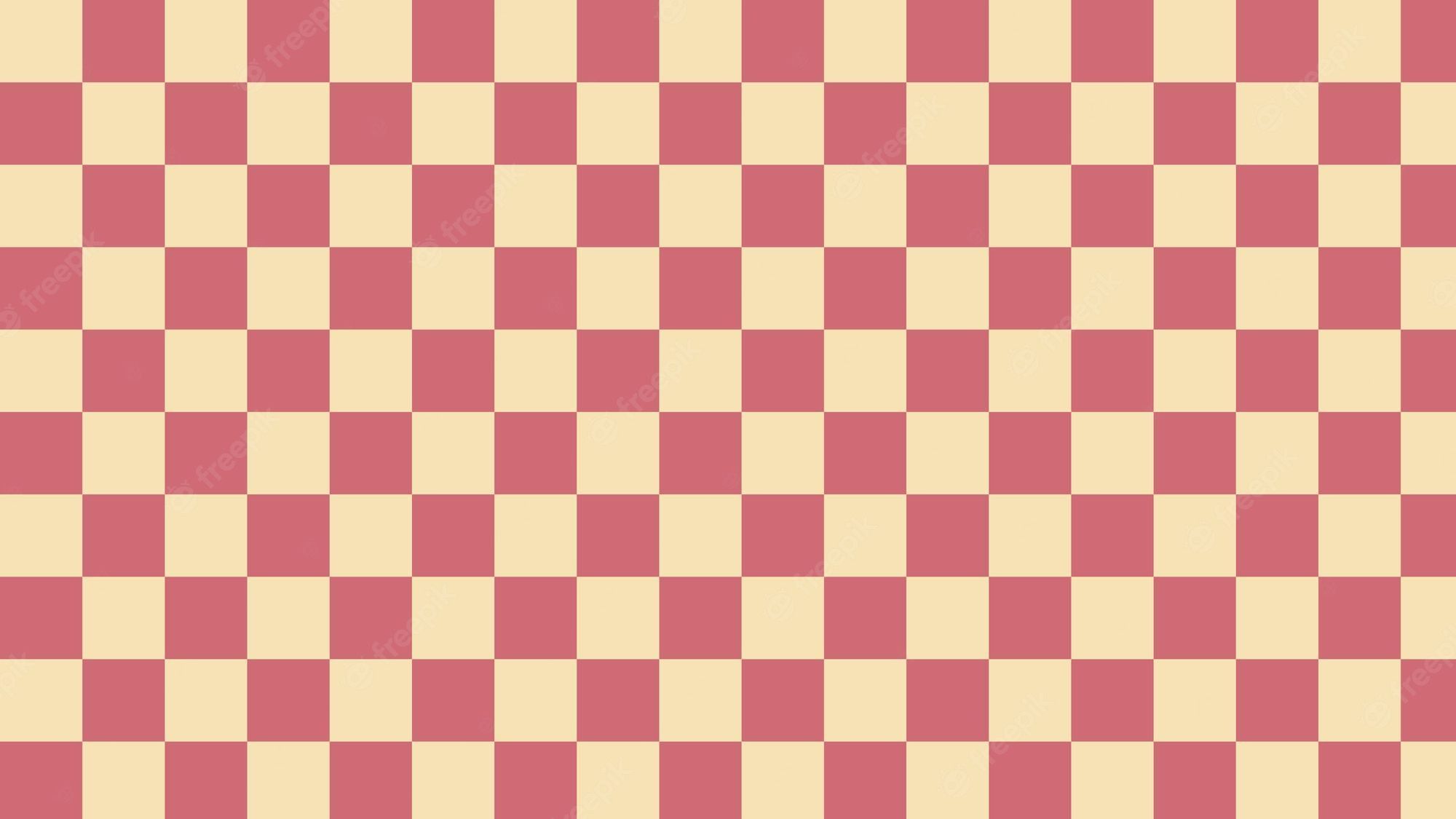 A red and white checkered pattern - Light yellow, light red