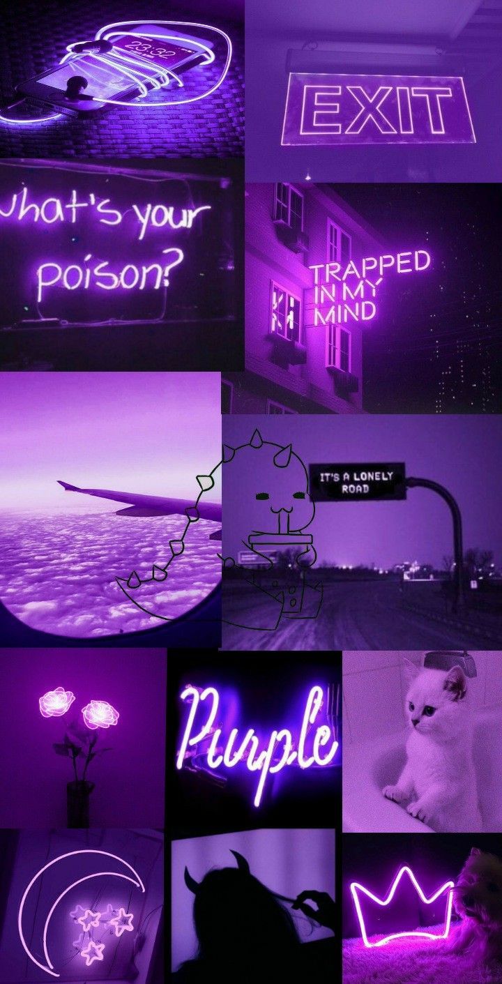Purple aesthetic background for phone. - Purple