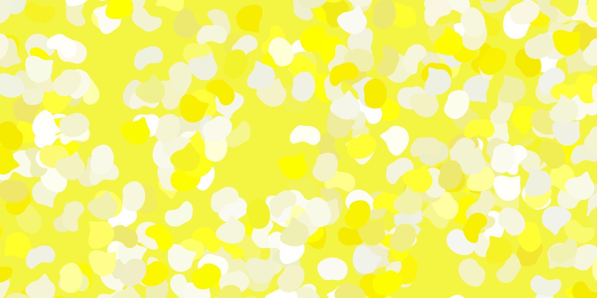 Light yellow vector pattern with abstract shapes