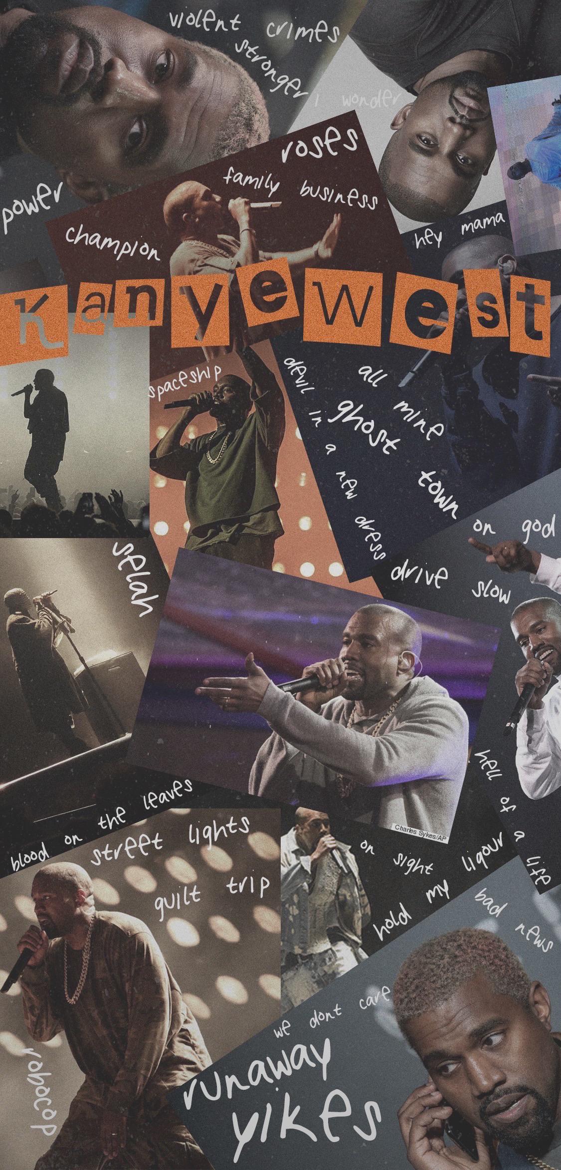 Kanye west collage wallpaper