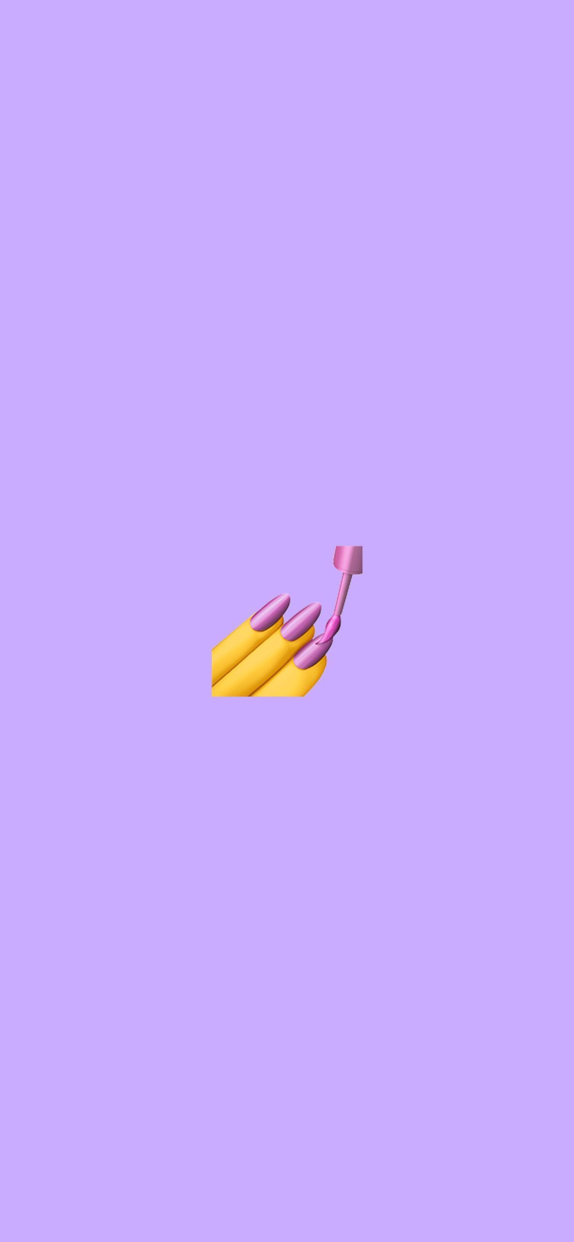 Minimalist Emoji Wallpaper w Biting Lip