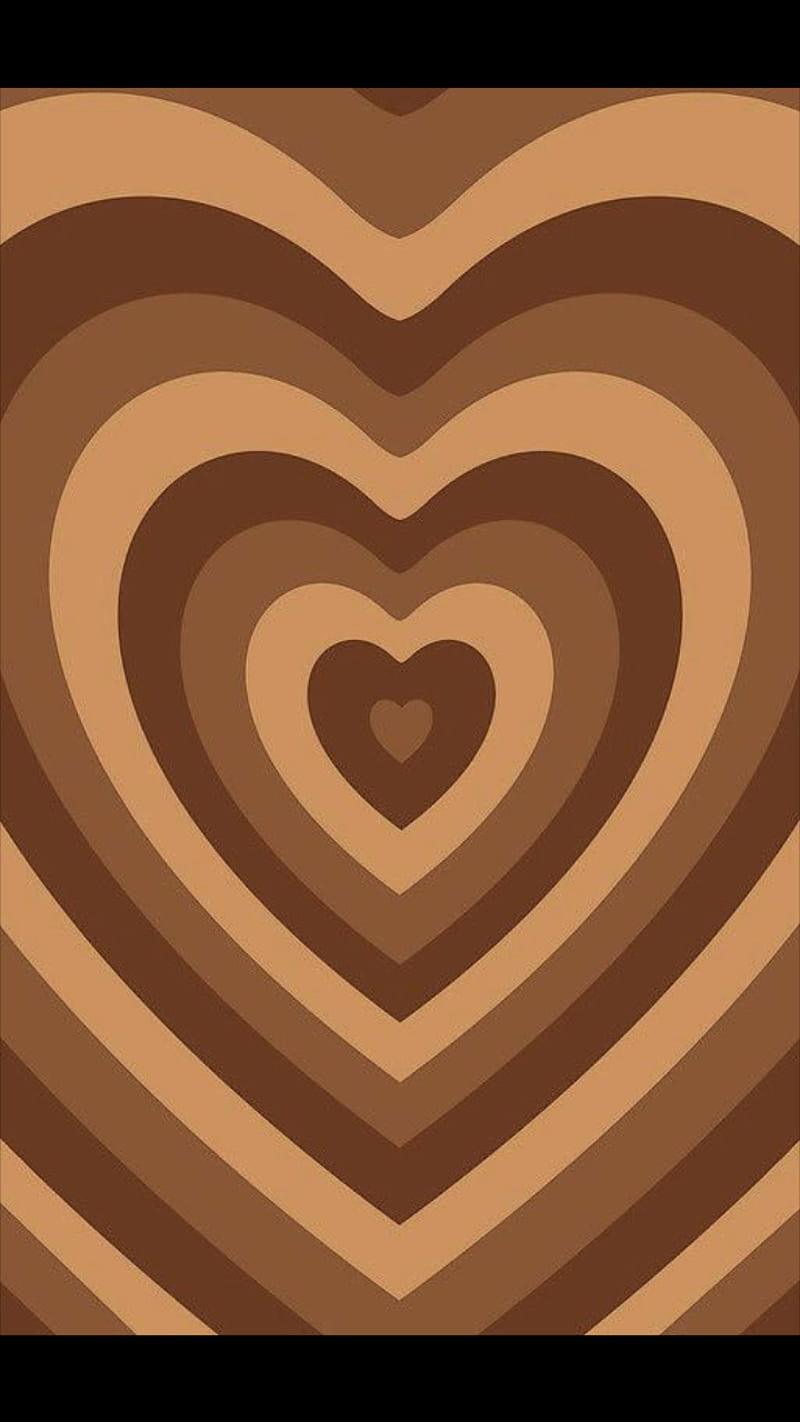 Brown heart, aesthetic, brown, heart, HD phone wallpaper