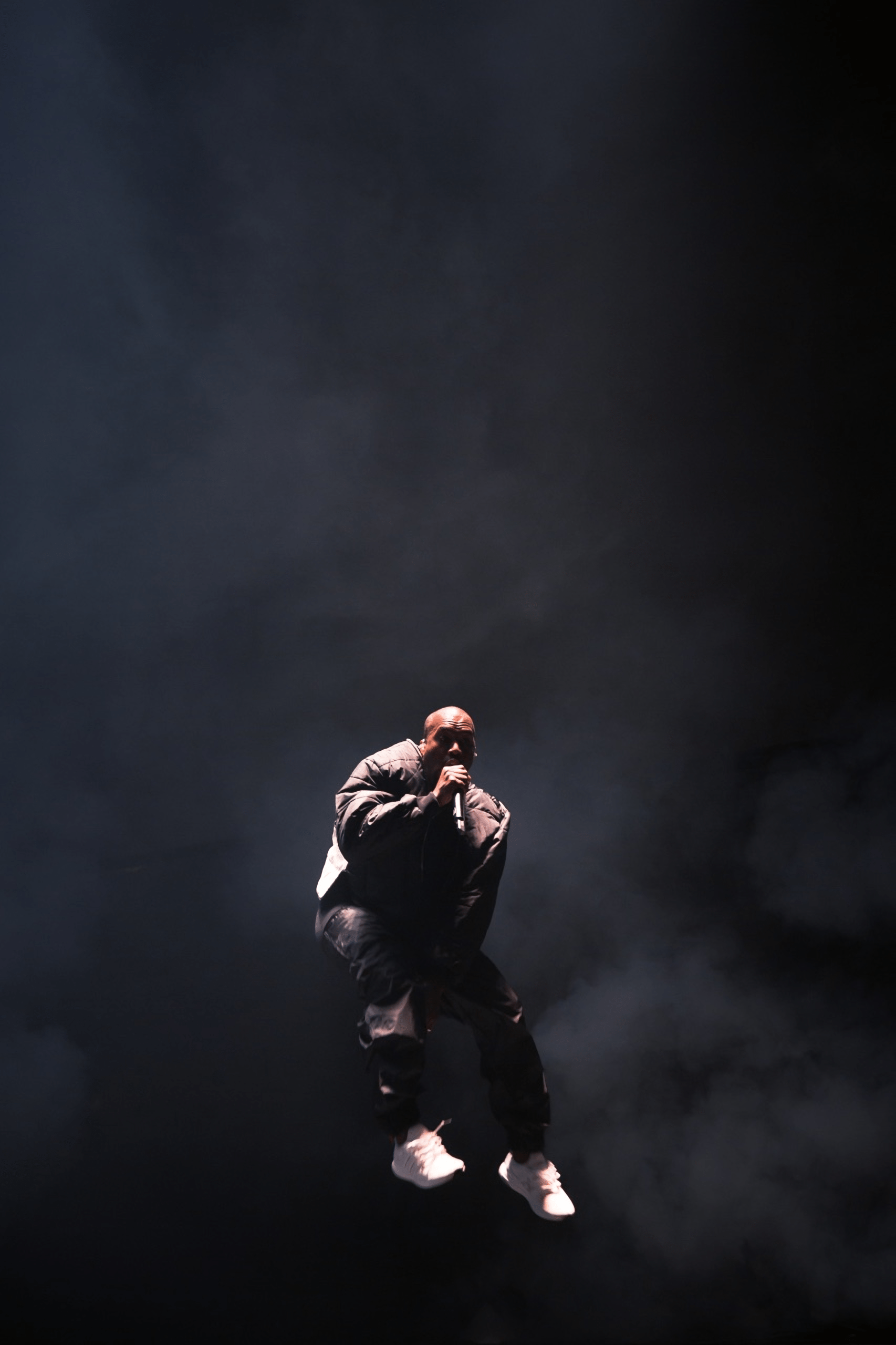 Kanye West performs on stage at the Brit Awards 2015 - Kanye West