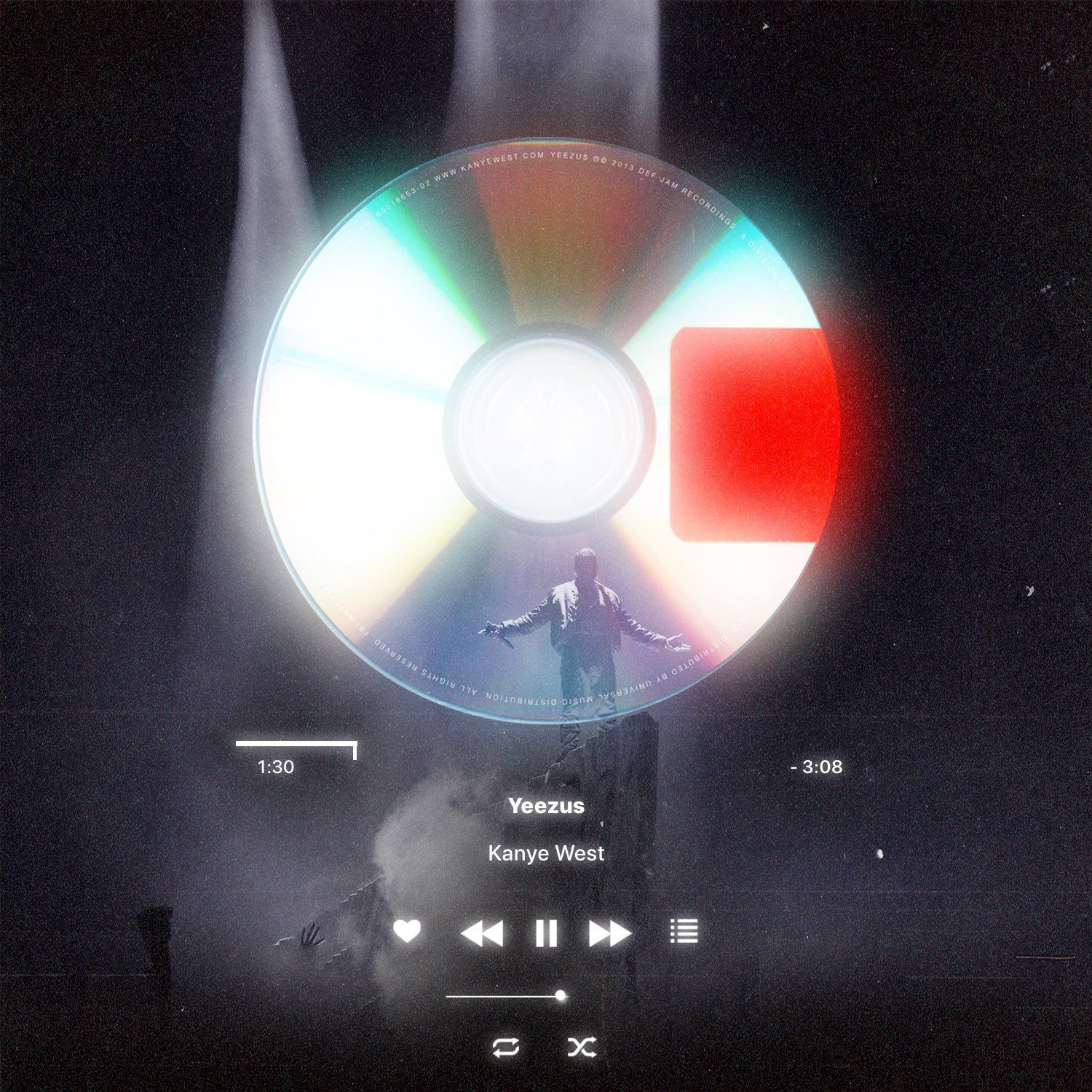 A computer screen with an image of the sun - Kanye West