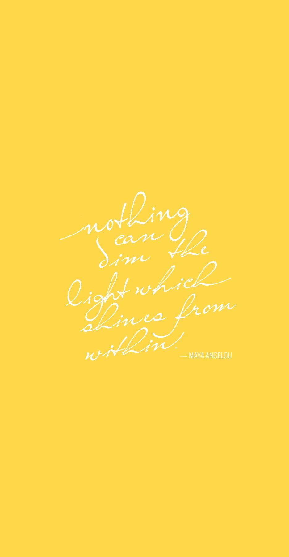 A yellow background with white writing and the words, nothing is impossible - Light yellow
