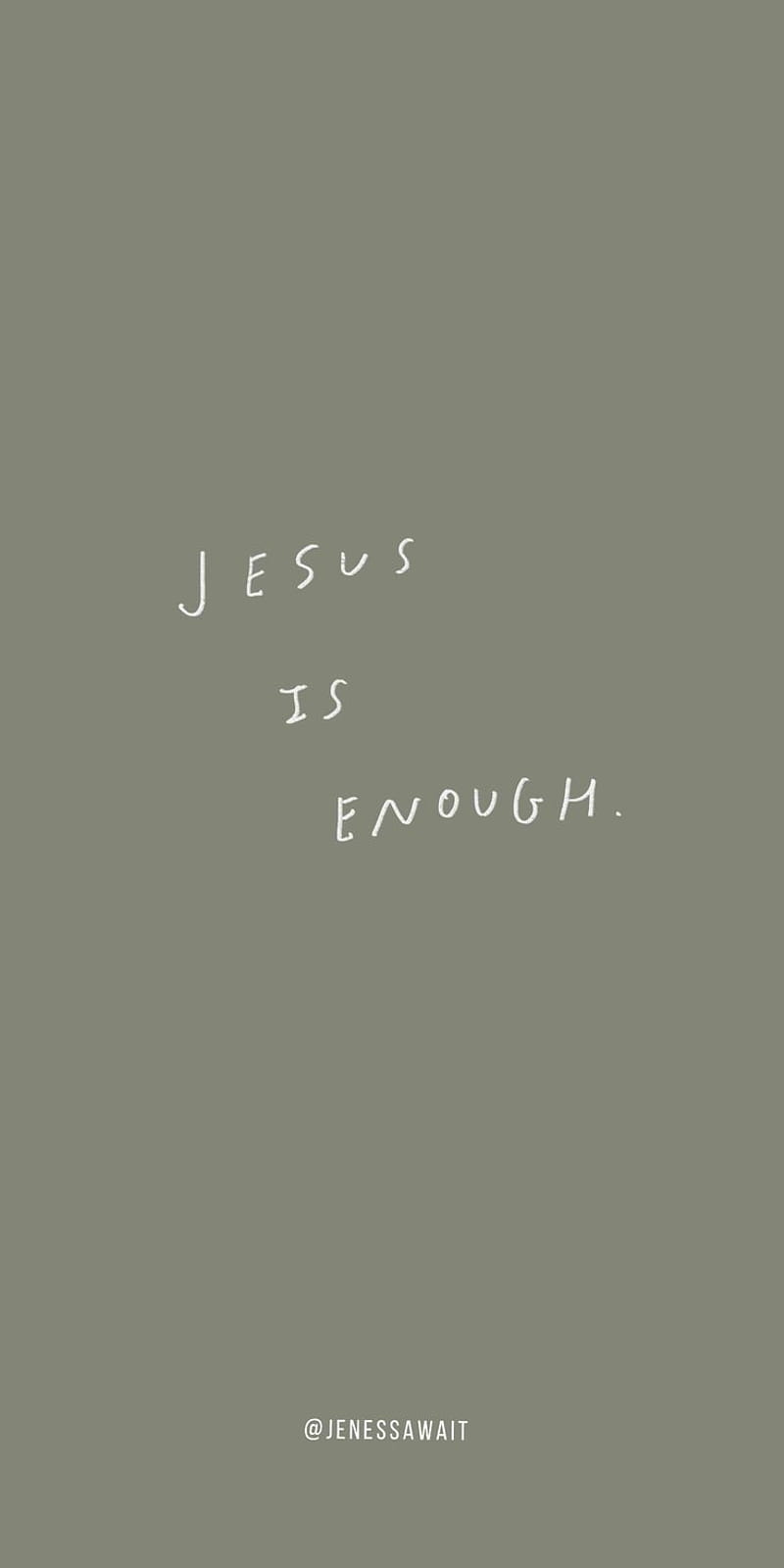 Jesus is enough, aesthetic christian, christian, cute christian, inspiration, HD phone wallpaper