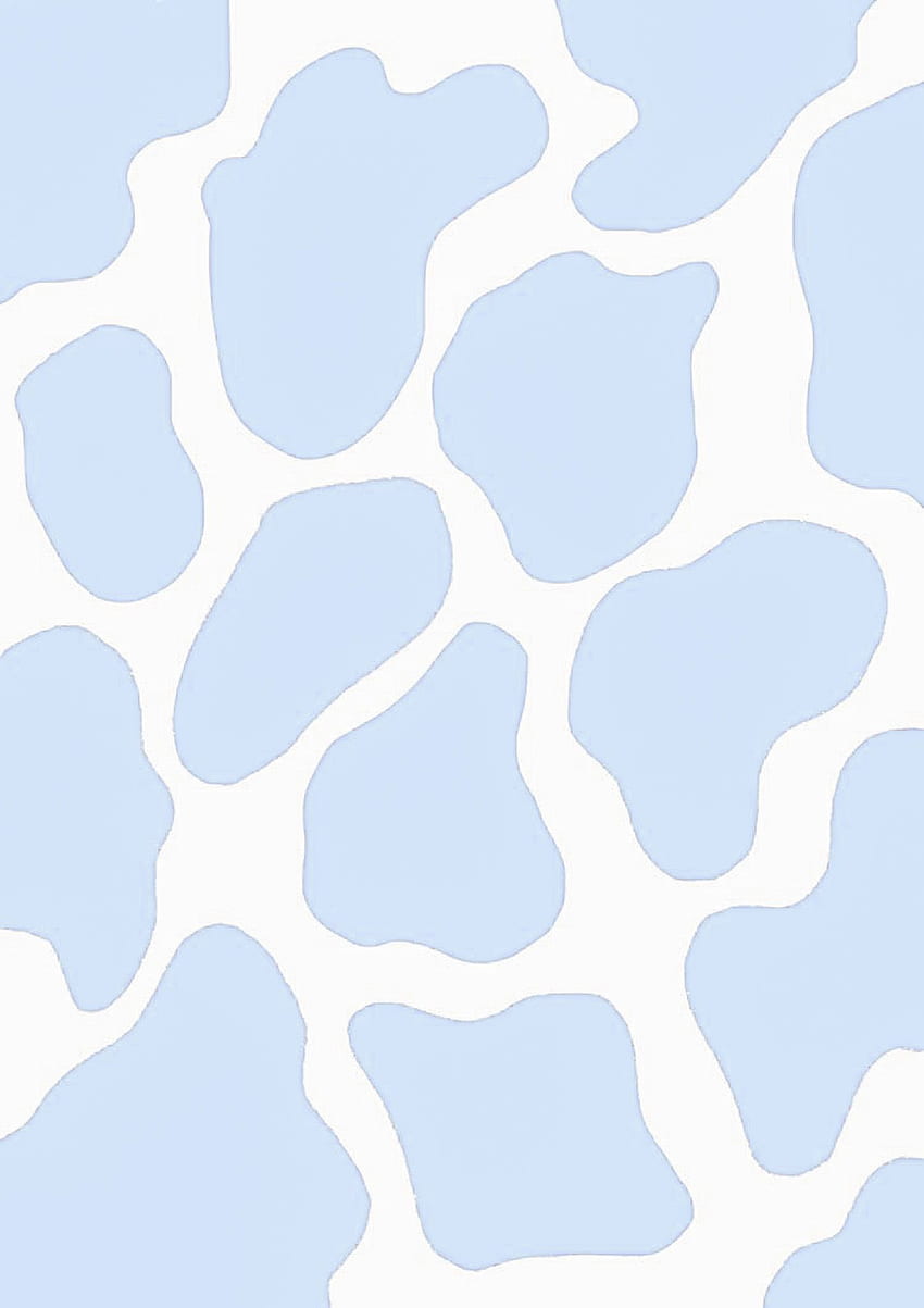 A blue and white cow print pattern - Cow
