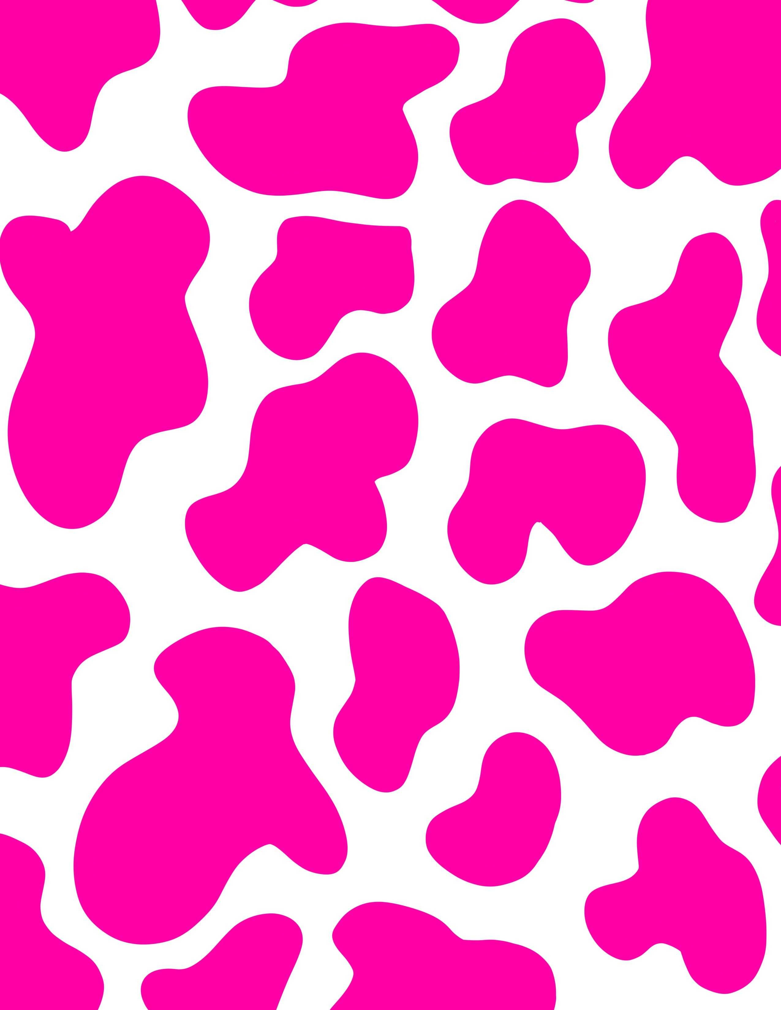 A pink and white cow pattern - Cow