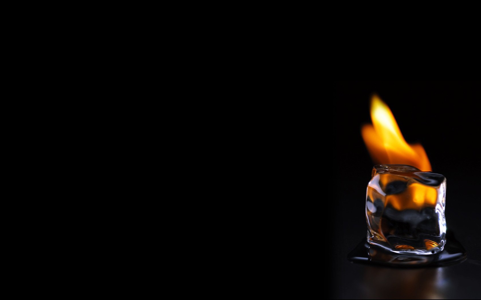 Wallpaper : drink, fire, ice cubes, candle, lighting, flame, darkness 1680x1050