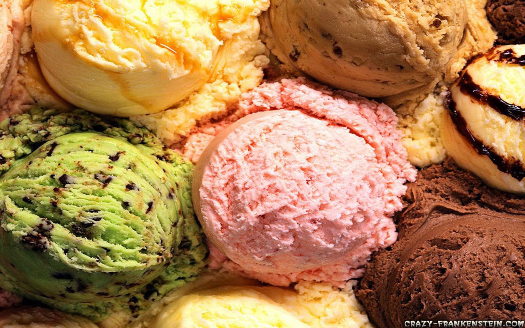 A group of ice creams in different colors - Ice cream