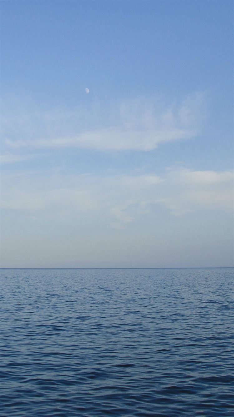 Sea Blue Ocean Sky Nature iPhone 8 Wallpaper Free Download