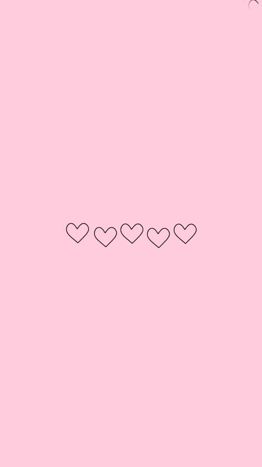 A heart on pink background - Pastel pink