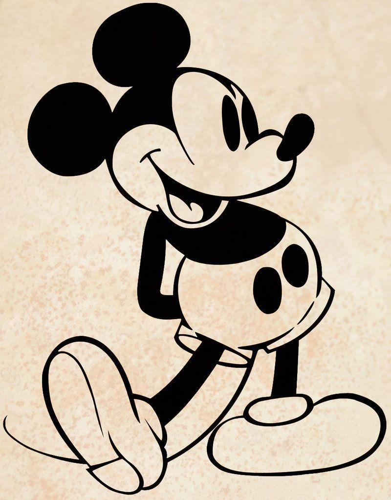 A mickey mouse character is standing on his feet - Mickey Mouse