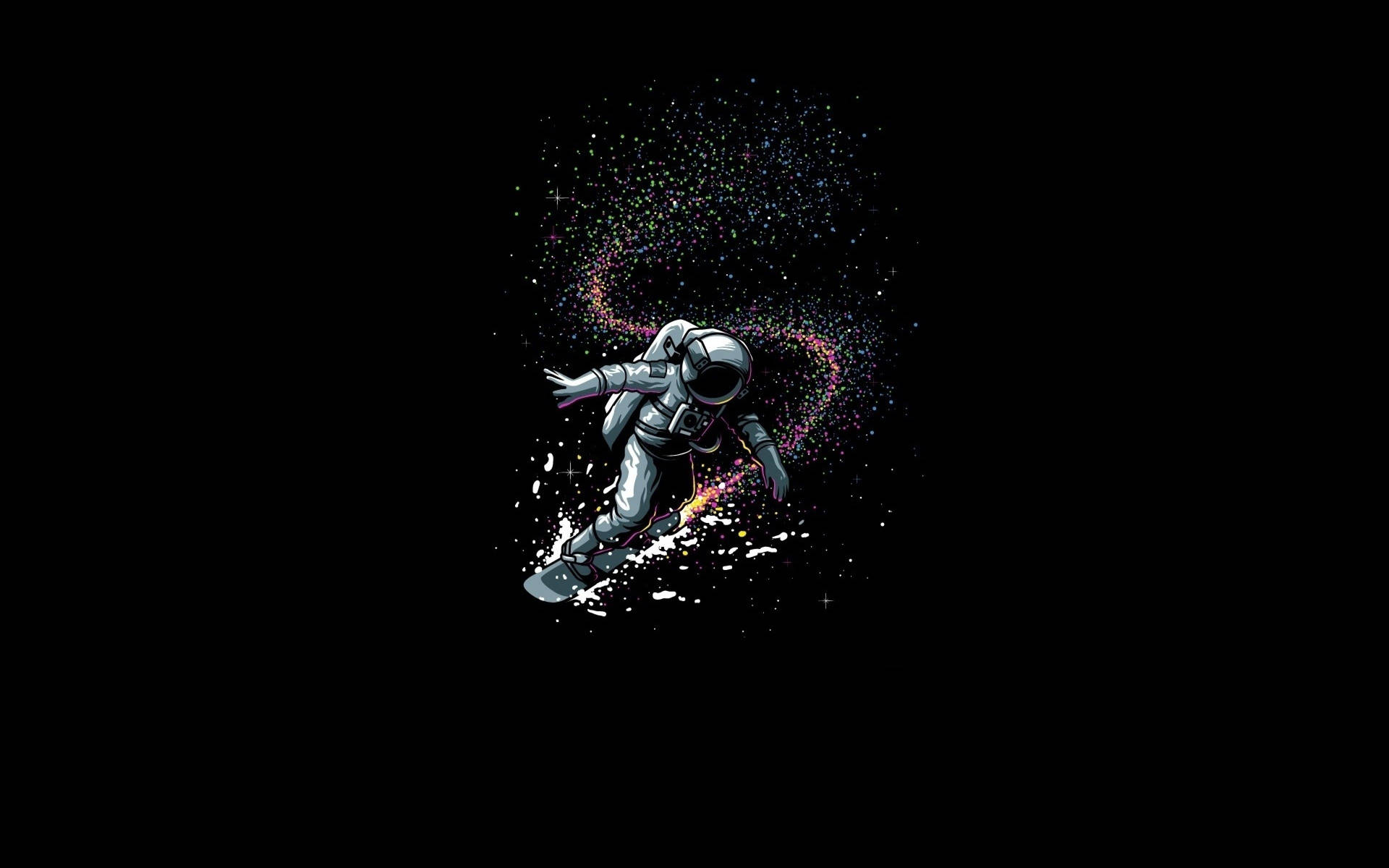 Download Astronaut Aesthetic Surfing In Space Wallpaper