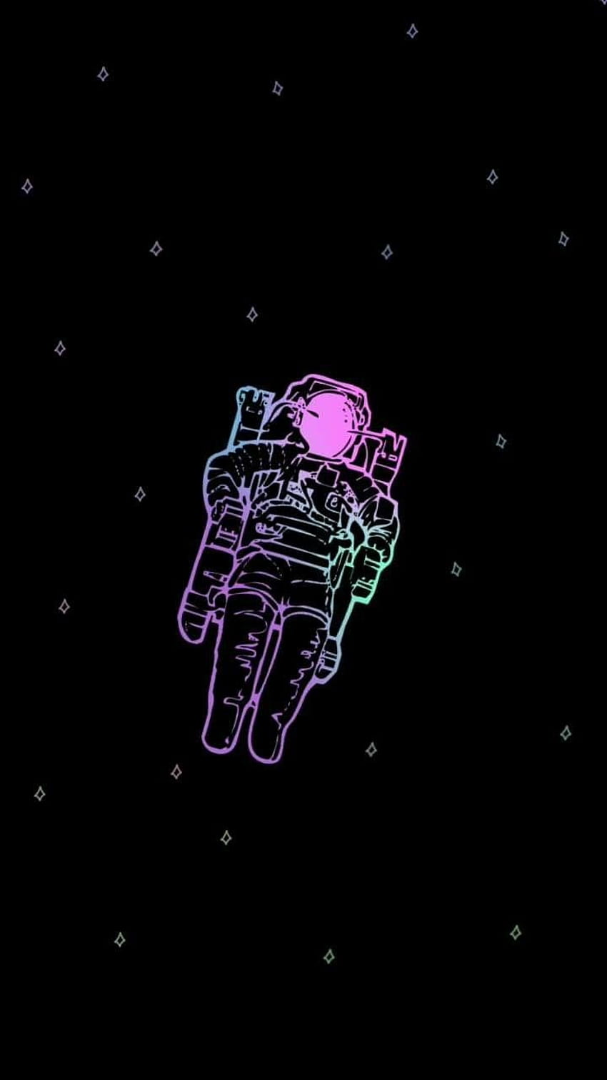 Astronaut in space with a black background - Astronaut